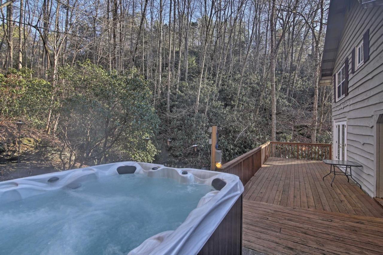 Bryson City Cottage With Hot Tub And Waterfall Views! Exterior photo